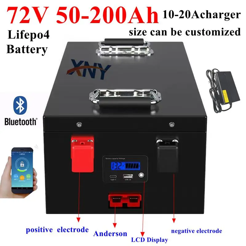 72VLifepo4 battery pack 80Ah 100Ah 120Ah 150Ah 200Ah bluetooth BMS APP for 5000W 8000W Van Golf cart Motorcycle Minicar
72VLifepo4 battery pack 80Ah 100Ah 120Ah 150Ah 200Ah bluetooth BMS APP for 5000W 8000W Van Golf cart Motorcycle Minicar