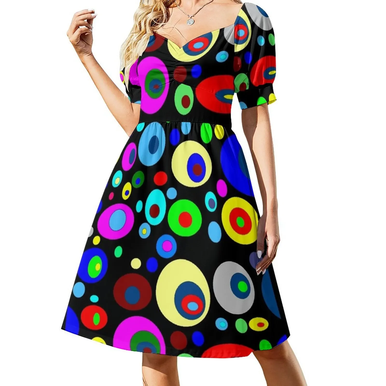 Retro Colored Circles Short-Sleeved Dress sexy dress for women clothing women summer 2025 Dress
Retro Colored Circles Short-Sleeved Dress sexy dress for women clothing women summer 2025 Dress