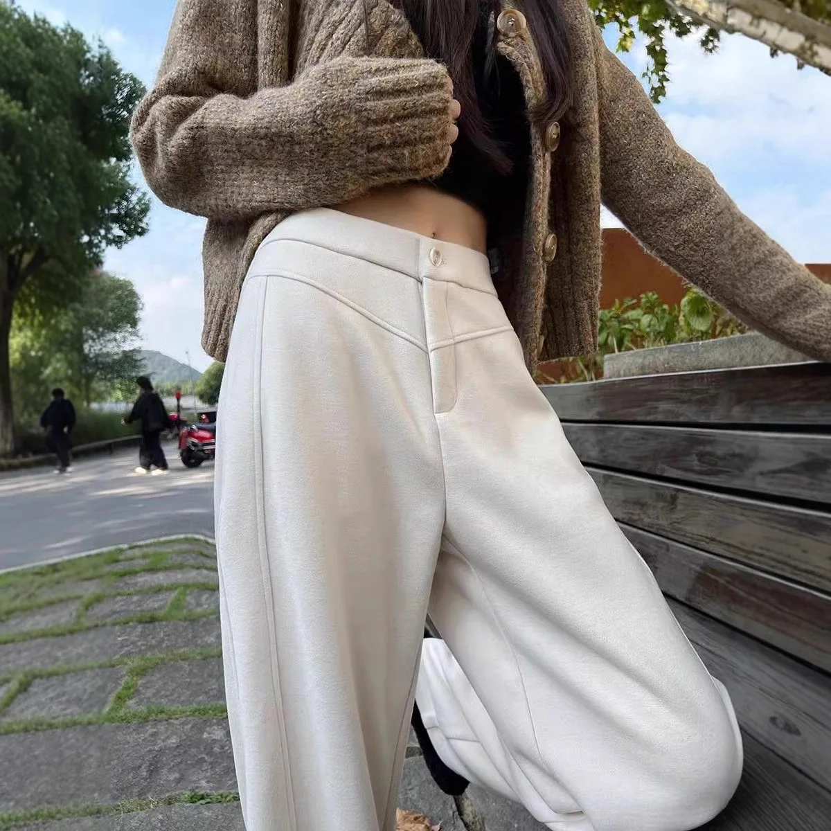 Широкие брюки в японском стиле, женские зимние минималистичные мешковатые брюки для повседневного использования, с плюшевой подкладкой на флисовой подкладке, комфортные модальные, свободные
Широкие брюки в японском стиле, женские зимние минималистичные мешковатые брюки для повседневного использования, с плюшевой подкладкой на флисовой подкладке, комфортные модальные, свободные