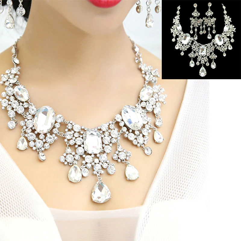Levery Jewelry Sets Big Rhinestone Water Drop Statement Necklace Earrings Set ClassicJewelry Set
Levery Jewelry Sets Big Rhinestone Water Drop Statement Necklace Earrings Set ClassicJewelry Set