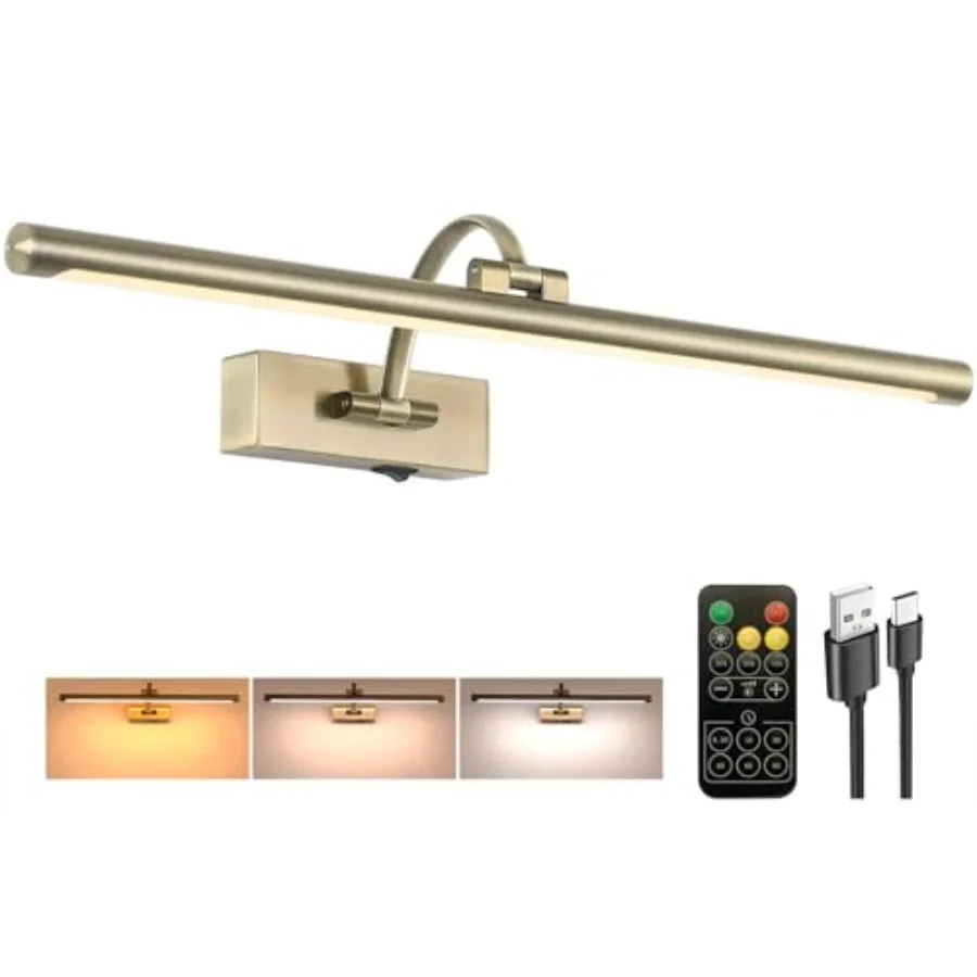 Picture Light 23.6 Inch Remote Control Painting Lights for Wall Cordless 3CCT Dimmable Wall Lights for Pictures Rechargeable Ar
Picture Light 23.6 Inch Remote Control Painting Lights for Wall Cordless 3CCT Dimmable Wall Lights for Pictures Rechargeable Ar