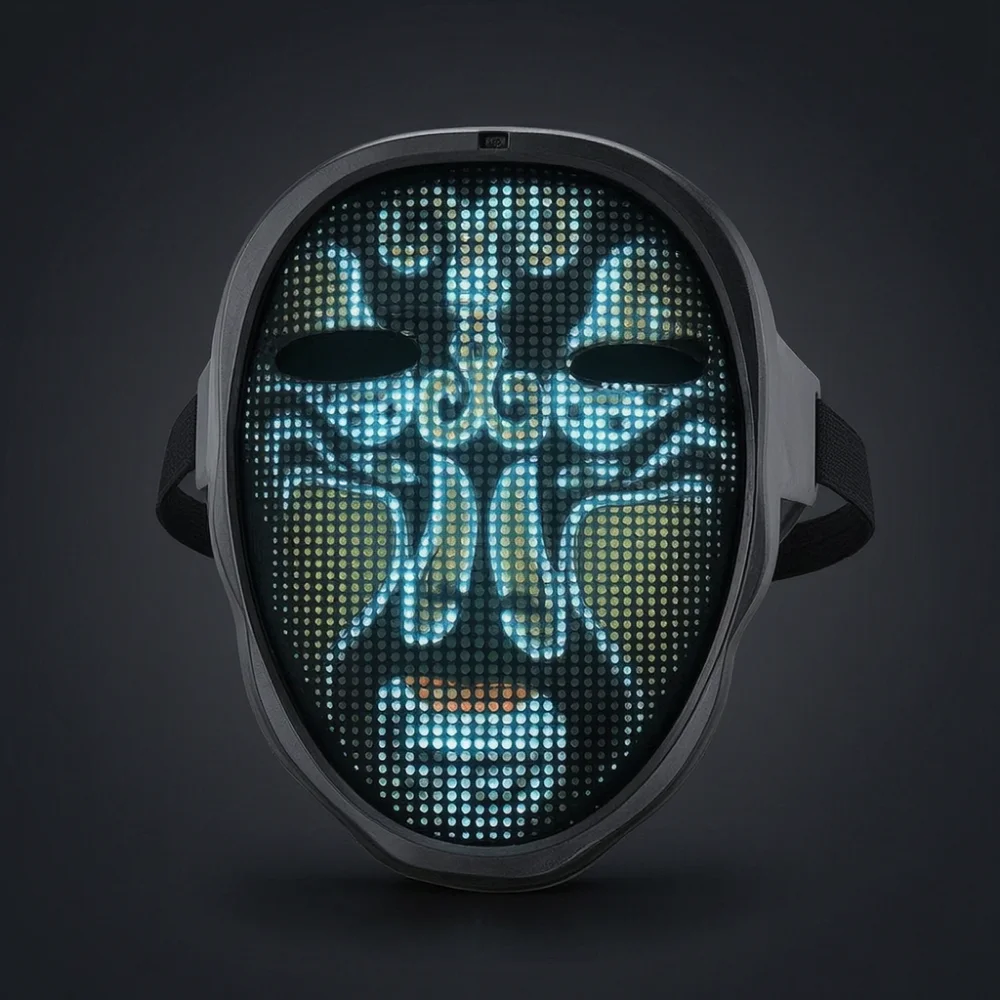 LED Face Mask Smart Programmable Bluetooth App Controlled Light for Halloween Party Cosplay DIY Photo Display
LED Face Mask Smart Programmable Bluetooth App Controlled Light for Halloween Party Cosplay DIY Photo Display