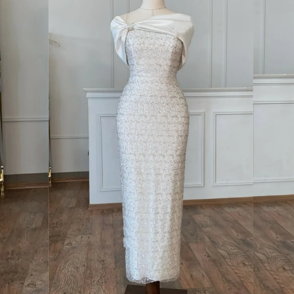 Customized Exquisite Charmeuse Sequined Pleat Straight Off-the-shoulder Long Dresses Bespoke Occasion Sexy
Customized Exquisite Charmeuse Sequined Pleat Straight Off-the-shoulder Long Dresses Bespoke Occasion Sexy
