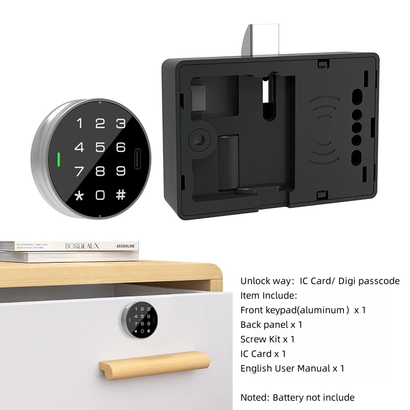 Smart Drawer Cabinet Aluminum case Lock Ic Card RFID Unlock passcode Cabinet Furniture Electronic Keyless Touch Sensor Lock
Smart Drawer Cabinet Aluminum case Lock Ic Card RFID Unlock passcode Cabinet Furniture Electronic Keyless Touch Sensor Lock