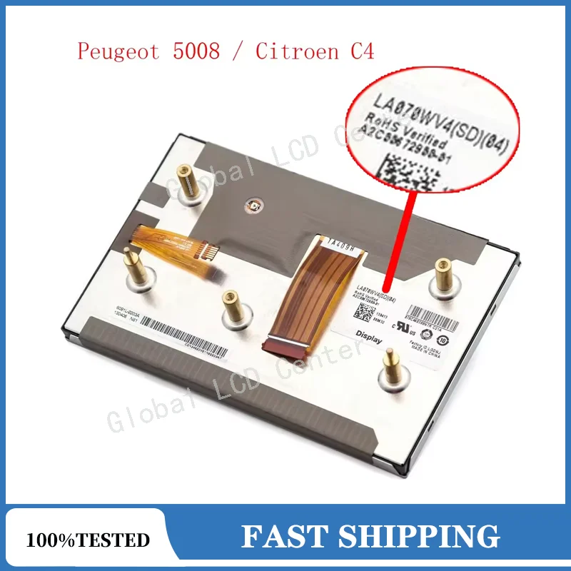 Original New 7 inch LA070WV4-SD04 LA070WV4-SD05 LA070WV4(SD)(04) LCD Display Screen for citroen c4 car navigation audio system
Original New 7 inch LA070WV4-SD04 LA070WV4-SD05 LA070WV4(SD)(04) LCD Display Screen for citroen c4 car navigation audio system