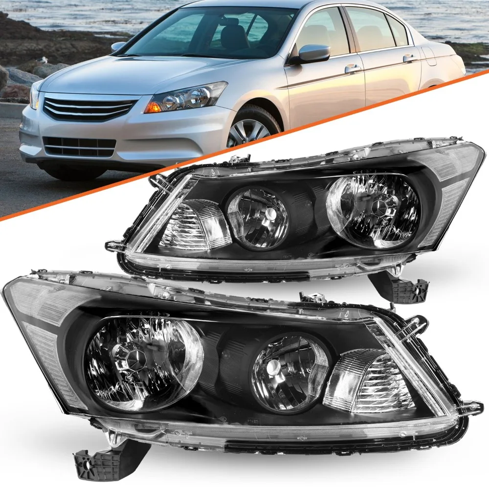 For 2008-2012 Honda Accord Sedan 4Dr Black Clear Headlights Assembly Pair
For 2008-2012 Honda Accord Sedan 4Dr Black Clear Headlights Assembly Pair