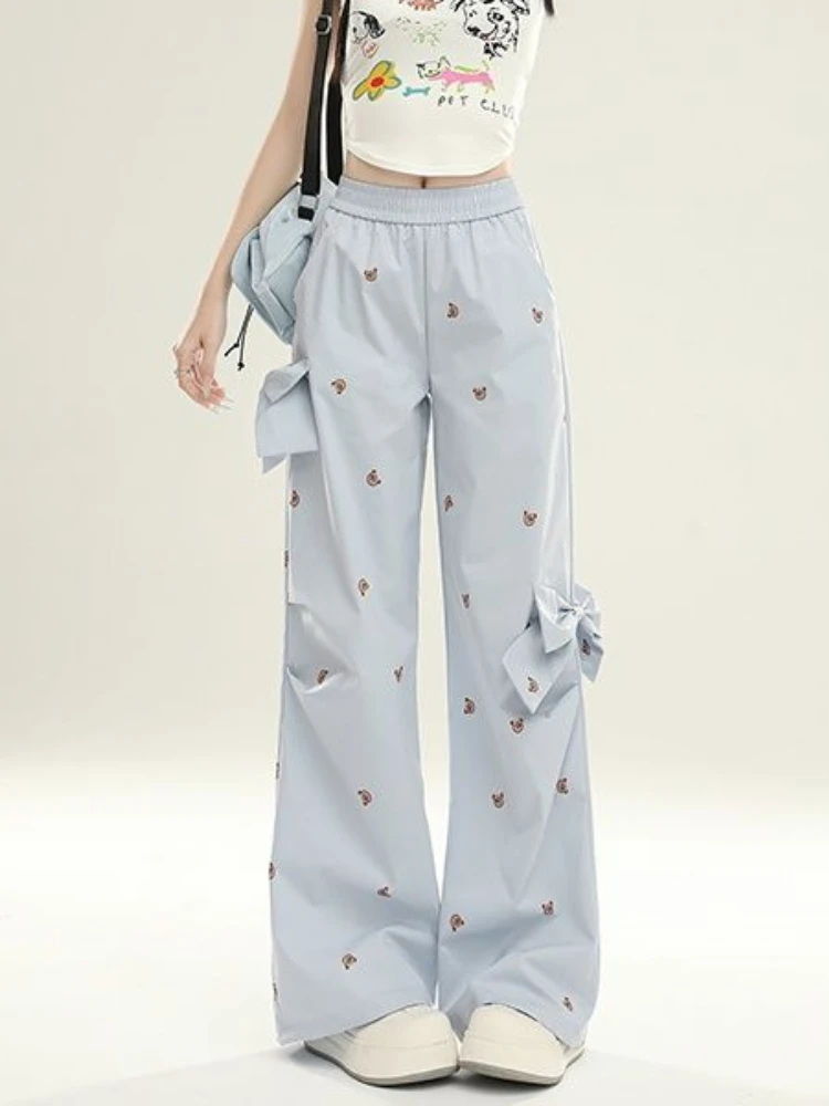 Fashion Sweet Pantalones De Mujer Cartoon Print Bow Patchwork Folds High Waist Pants Preppy Style Casual Loose Women's Clothing
Fashion Sweet Pantalones De Mujer Cartoon Print Bow Patchwork Folds High Waist Pants Preppy Style Casual Loose Women's Clothing