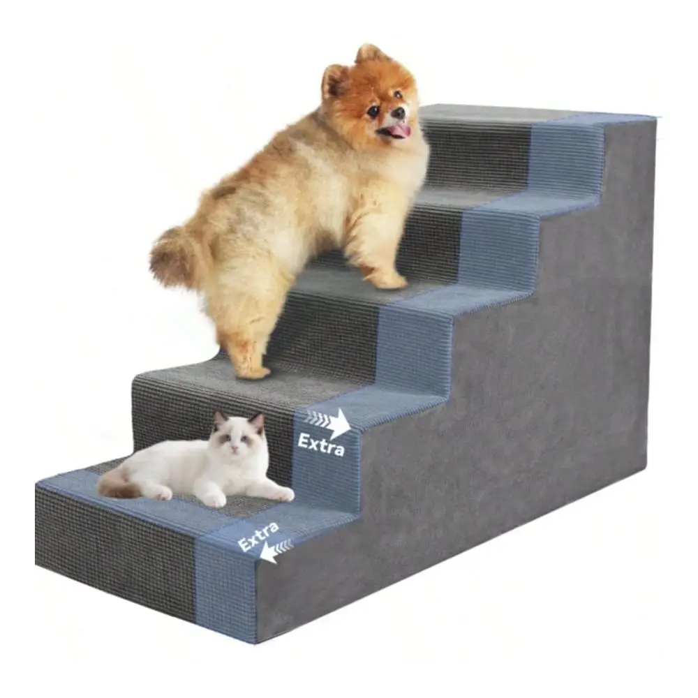 4Tier 5Tier Pet Stairs For Small Dogs Cats, NonSlip Bottom Design For High Beds Couches, HighDensity Foam Steps With Removable
4Tier 5Tier Pet Stairs For Small Dogs Cats, NonSlip Bottom Design For High Beds Couches, HighDensity Foam Steps With Removable