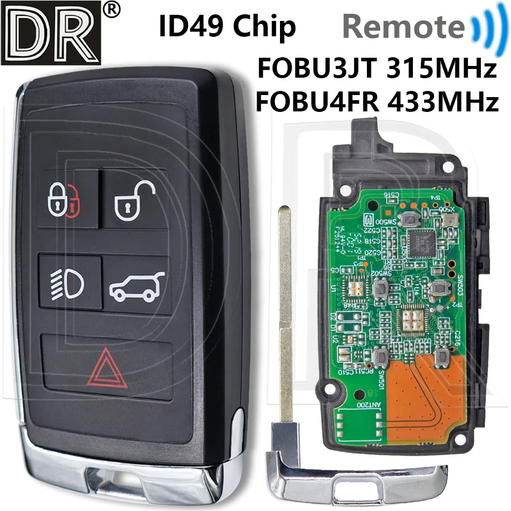 Great ID49 Chip 315/433MHz KOBJXF18A PEPSFOB Keyless Go Car Remote Key For Land Rover Velar Range Discovery Jaguar 2017-2022
Great ID49 Chip 315/433MHz KOBJXF18A PEPSFOB Keyless Go Car Remote Key For Land Rover Velar Range Discovery Jaguar 2017-2022