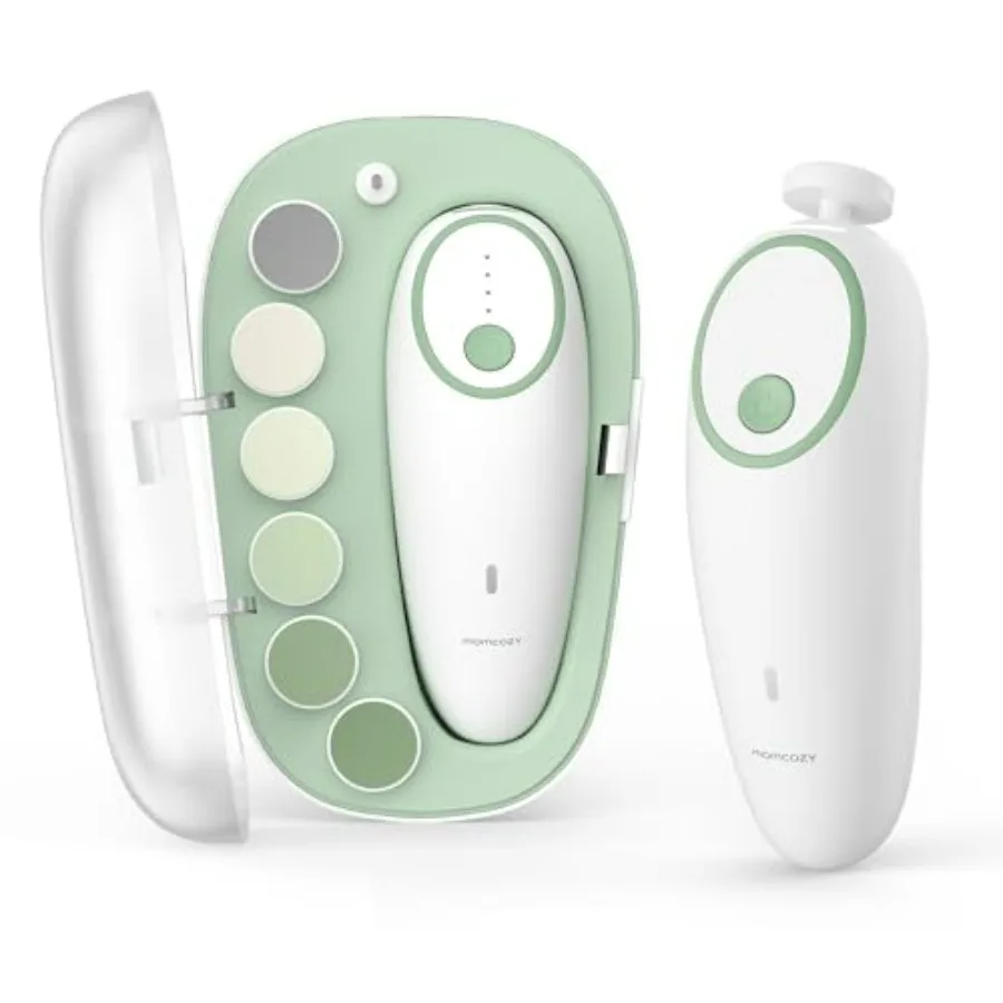 Momcozy Baby Nail File Electric, Gentle Baby Nail Trimmer Electric, Baby Nail Clipper with Night Light, 7 Grinding Head Replace
Momcozy Baby Nail File Electric, Gentle Baby Nail Trimmer Electric, Baby Nail Clipper with Night Light, 7 Grinding Head Replace