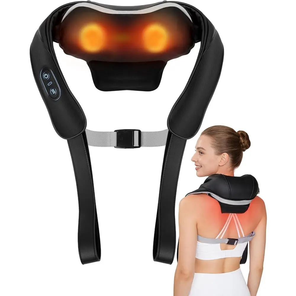 Heated Shiatsu Massager for Back & Shoulder: Deep Tissue 4D Kneading, Muscle Relief, Lymphatic Drainage - Ideal for Men & Women
Heated Shiatsu Massager for Back & Shoulder: Deep Tissue 4D Kneading, Muscle Relief, Lymphatic Drainage - Ideal for Men & Women