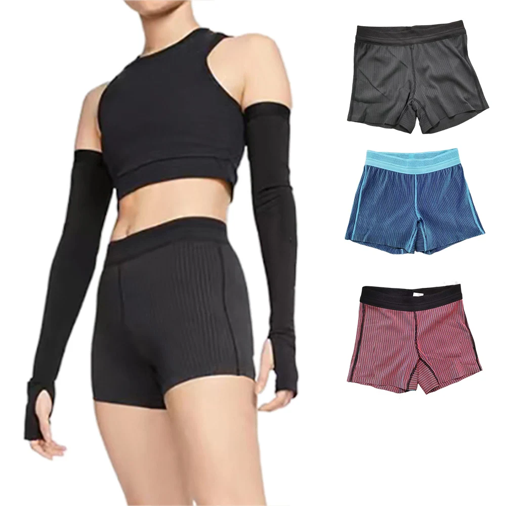 Women Leggings Female Sports Stripes Shorts Fast Running Speedsuit Women's Yoga Pants
Women Leggings Female Sports Stripes Shorts Fast Running Speedsuit Women's Yoga Pants