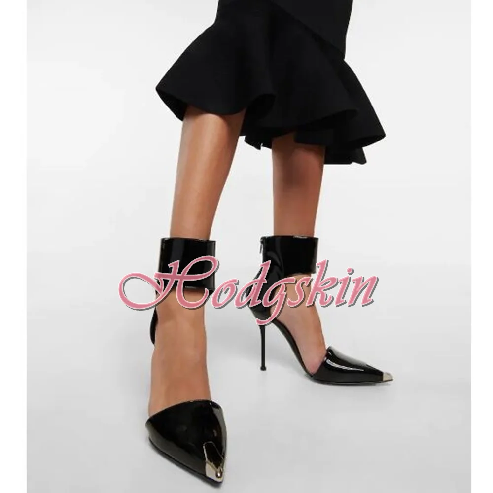 Metal Pointy Toe Hollow Pumps Patchwork Syiletto Heels Zipper Patent Leather Pumps Women Shoes Designer Party Dress Shoes Spring
Metal Pointy Toe Hollow Pumps Patchwork Syiletto Heels Zipper Patent Leather Pumps Women Shoes Designer Party Dress Shoes Spring