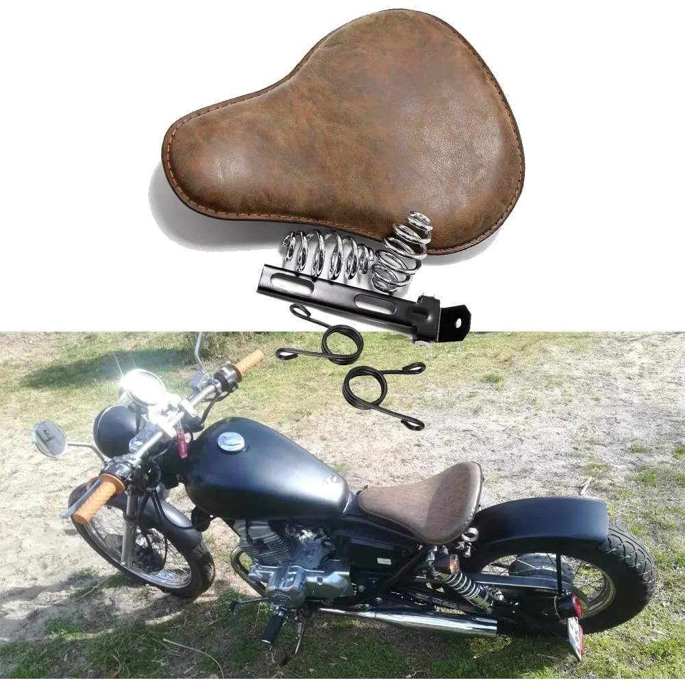 Vintage Brown Motorcycle Solo Spring Seat Bracket for Bobber Chopper Cruiser Models
Vintage Brown Motorcycle Solo Spring Seat Bracket for Bobber Chopper Cruiser Models