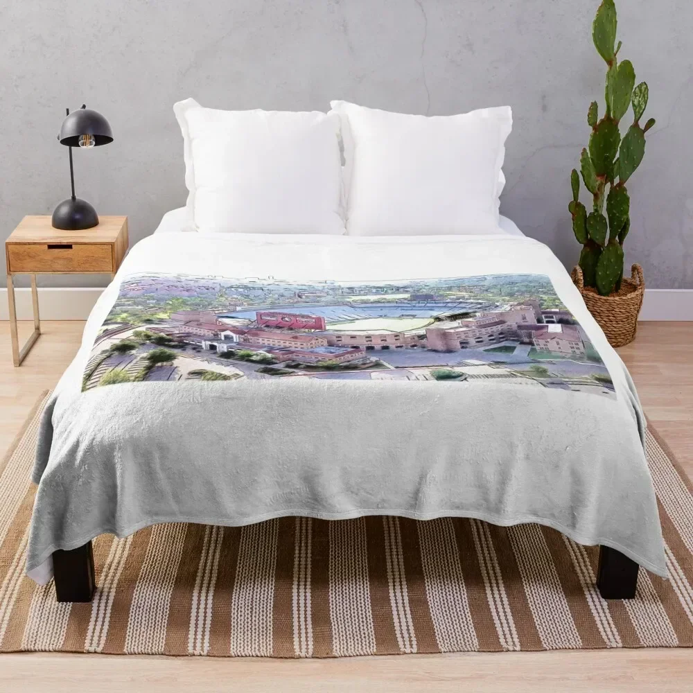Aerial of the Doak Campbell Stadium in Tallahassee, Florida - pencil sketch Throw Blanket
Aerial of the Doak Campbell Stadium in Tallahassee, Florida - pencil sketch Throw Blanket