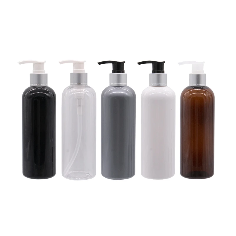 300ml X 20 Round Shoulder Plastic Bottle With Silver Collar Lotion Pump White Black Gray Cosmetic Pump Container Screw Dispenser
300ml X 20 Round Shoulder Plastic Bottle With Silver Collar Lotion Pump White Black Gray Cosmetic Pump Container Screw Dispenser