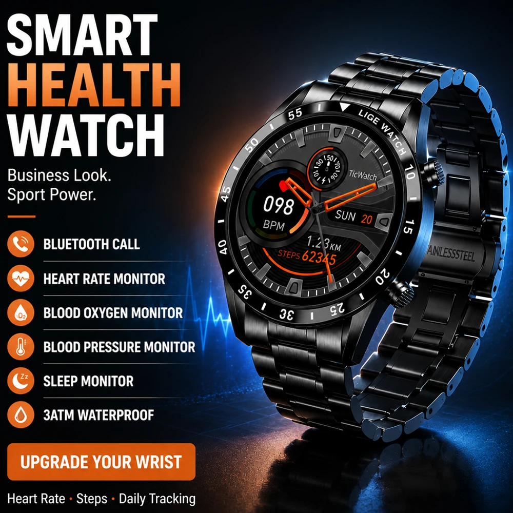 New Smart Watch Original Men Fitness Bracelet Heart Rate Bluetooth Call Smartatch Waterproof Sport Smart Watches for Android iOS
New Smart Watch Original Men Fitness Bracelet Heart Rate Bluetooth Call Smartatch Waterproof Sport Smart Watches for Android iOS