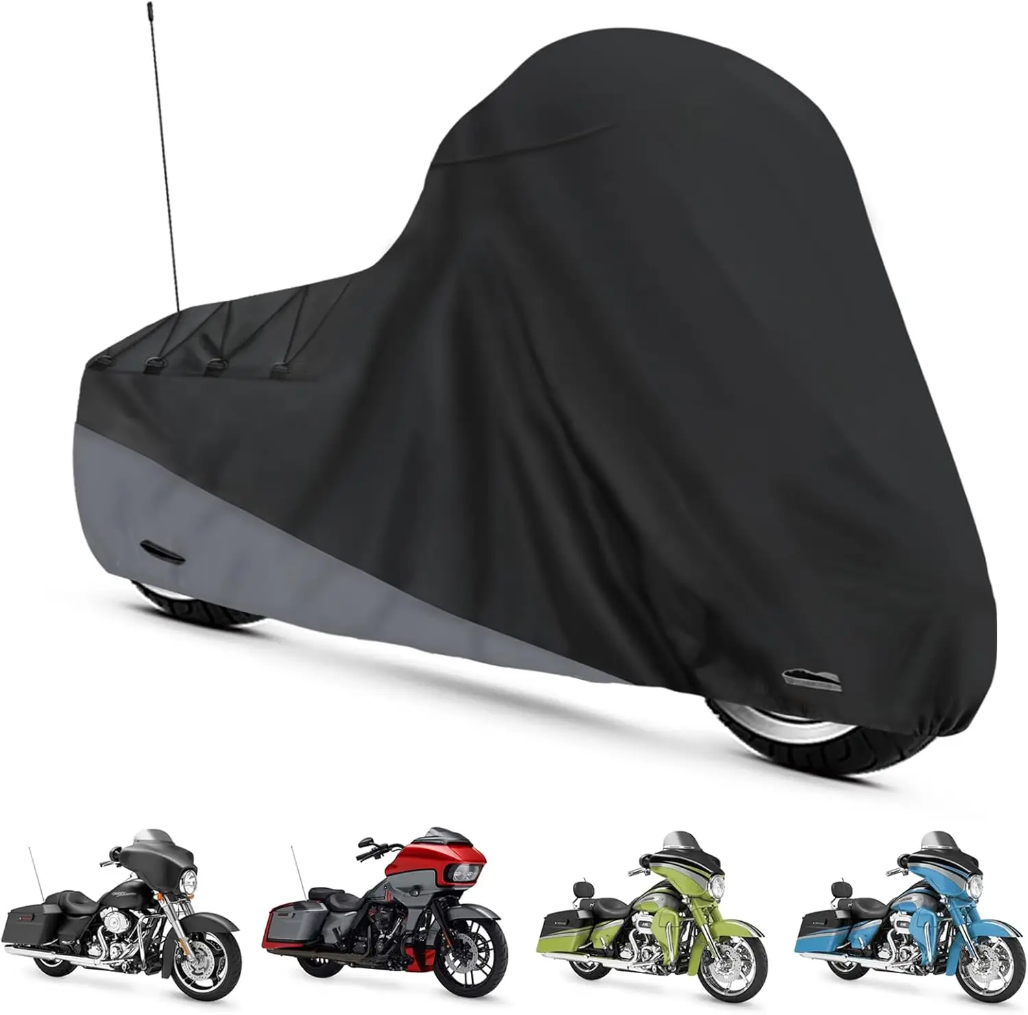 All-Weather Motorcycle Cover for Touring Bikes, Indoor/Outdoor Protection from Dust, Rain, Sunlight - Black
All-Weather Motorcycle Cover for Touring Bikes, Indoor/Outdoor Protection from Dust, Rain, Sunlight - Black
