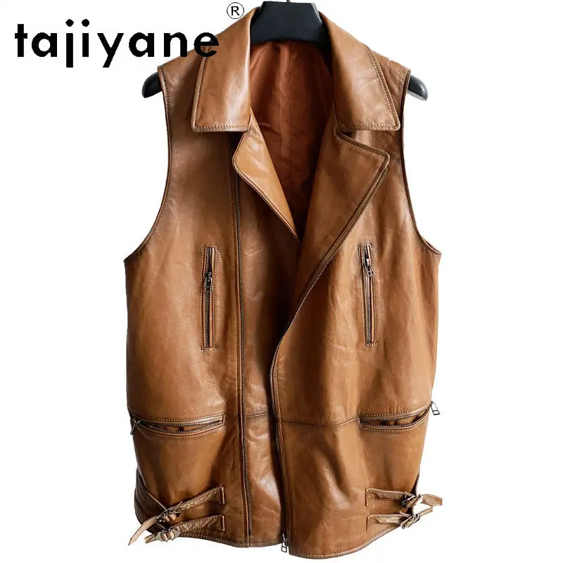 TAJIYANE Genuine Leather Jacket Women Mid-length Coats Slim-fit Sheepskin Motorcycle Jackets for Woman Sleeveless Jacket Jaqueta
TAJIYANE Genuine Leather Jacket Women Mid-length Coats Slim-fit Sheepskin Motorcycle Jackets for Woman Sleeveless Jacket Jaqueta