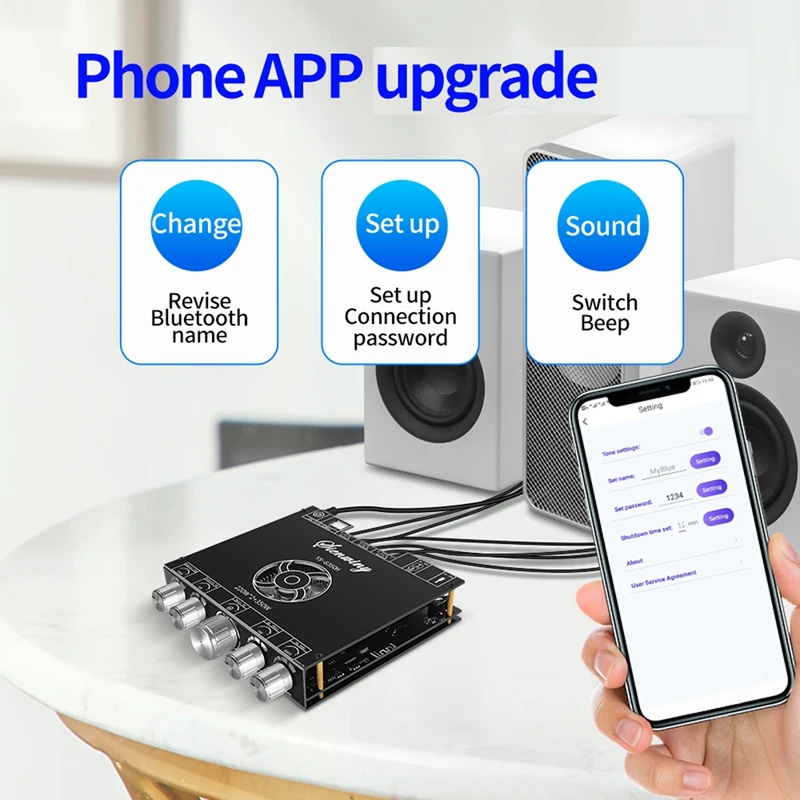 YS-S350H 2.1 Channel Bluetooth Amplifier Board TPA3255 220Wx2+350Whigh-Power Subwoofer Super 7498E Audio Amplifier Board
YS-S350H 2.1 Channel Bluetooth Amplifier Board TPA3255 220Wx2+350Whigh-Power Subwoofer Super 7498E Audio Amplifier Board