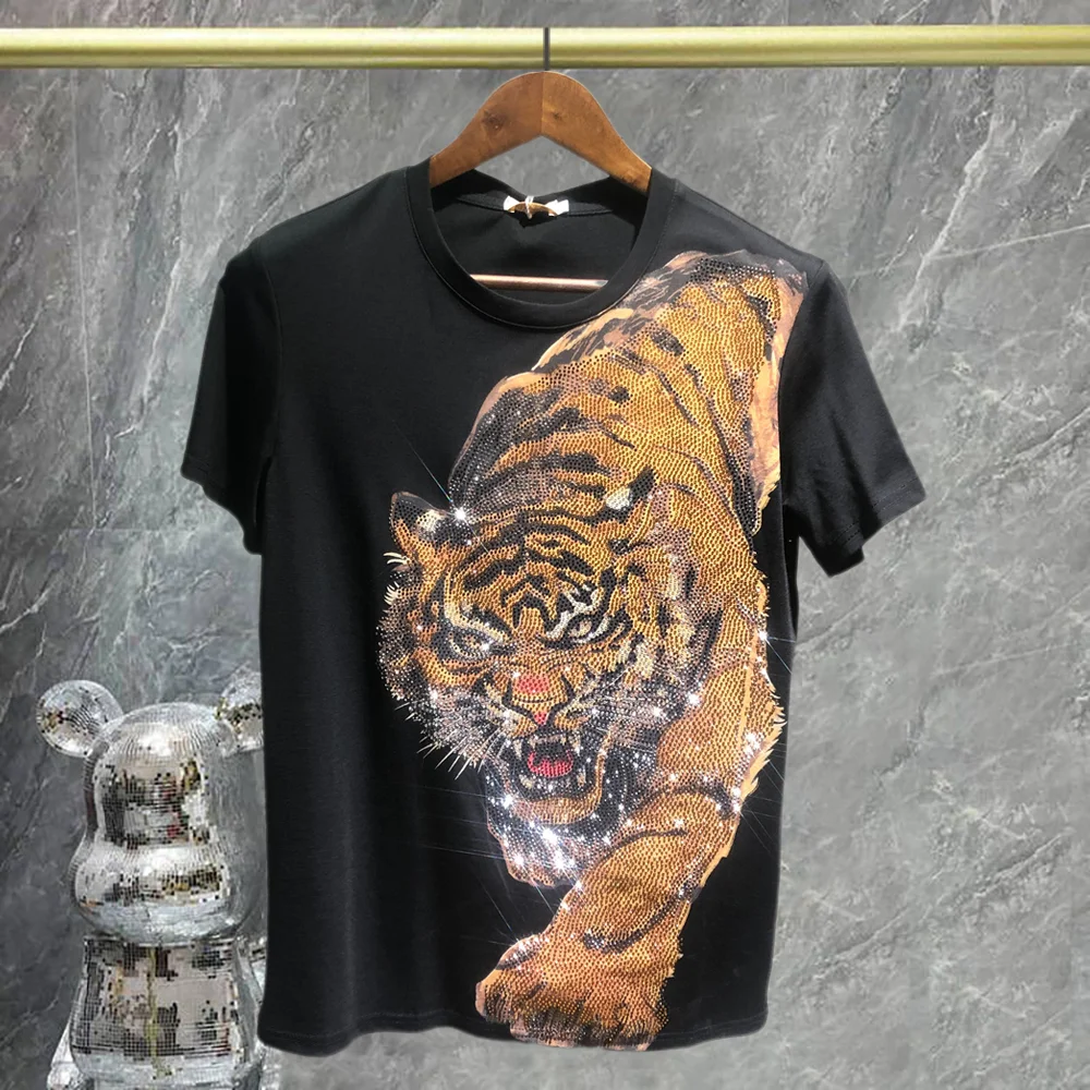 High Quality Summer T Shirt Men Short Sleeve Streetwear Casual O-Neck Tee Shirt Homme Fashion Diamond Tiger Head T-shirt Mens
High Quality Summer T Shirt Men Short Sleeve Streetwear Casual O-Neck Tee Shirt Homme Fashion Diamond Tiger Head T-shirt Mens