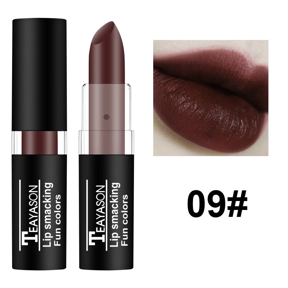 Hots Velvet Matte Lipstick Waterproof Lasting Pigment Green Purple Black Lipstick Christmas Halloween Party Makeup Red Lip Stain
Hots Velvet Matte Lipstick Waterproof Lasting Pigment Green Purple Black Lipstick Christmas Halloween Party Makeup Red Lip Stain