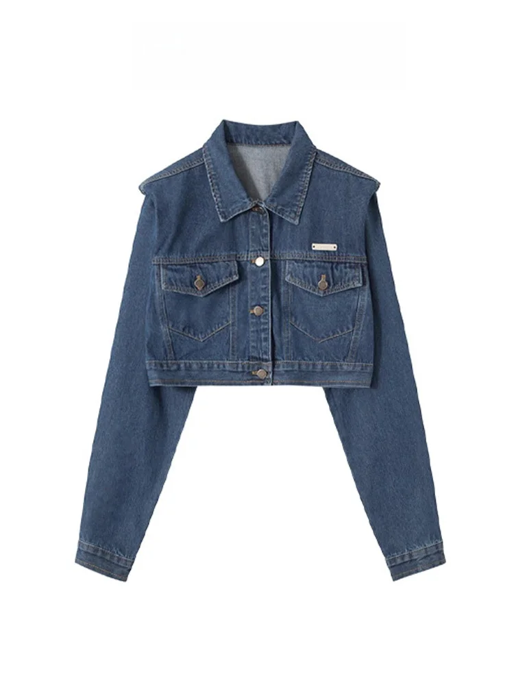 Sweet Cool ort Denim Jaet Women's Spring Autumn New Hong Kong Sle Retro Casual Versatile oulder Pad Jaet Top
Sweet Cool ort Denim Jaet Women's Spring Autumn New Hong Kong Sle Retro Casual Versatile oulder Pad Jaet Top