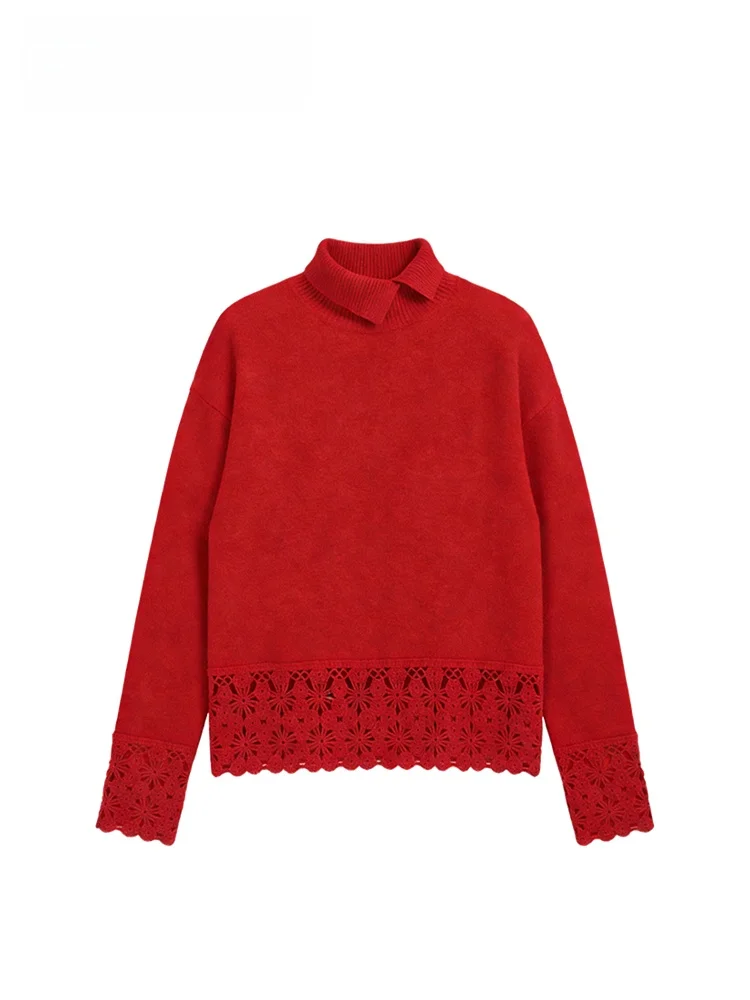 Cara CLUB plus Size Long Sve Hollow out Collared Sweater for Women Autumn Winter Faion Casual Sle Red Top
Cara CLUB plus Size Long Sve Hollow out Collared Sweater for Women Autumn Winter Faion Casual Sle Red Top