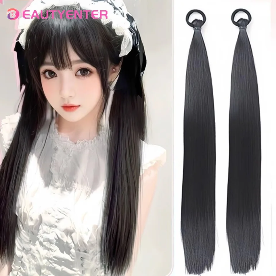 Natural Cute Double Tail Braid Wig Women Straight Hair Fake Hair Sexy Girl High Ponytail Fake Hair Extensions Asian Fiber Tail
Natural Cute Double Tail Braid Wig Women Straight Hair Fake Hair Sexy Girl High Ponytail Fake Hair Extensions Asian Fiber Tail