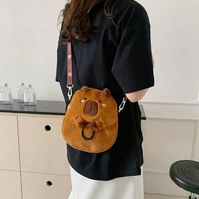 652F Capybara Plush Shoulder Bag Cartoon Crossbody Bags With Strawberry Decoration Satchel Purse For Kids And Adults
652F Capybara Plush Shoulder Bag Cartoon Crossbody Bags With Strawberry Decoration Satchel Purse For Kids And Adults