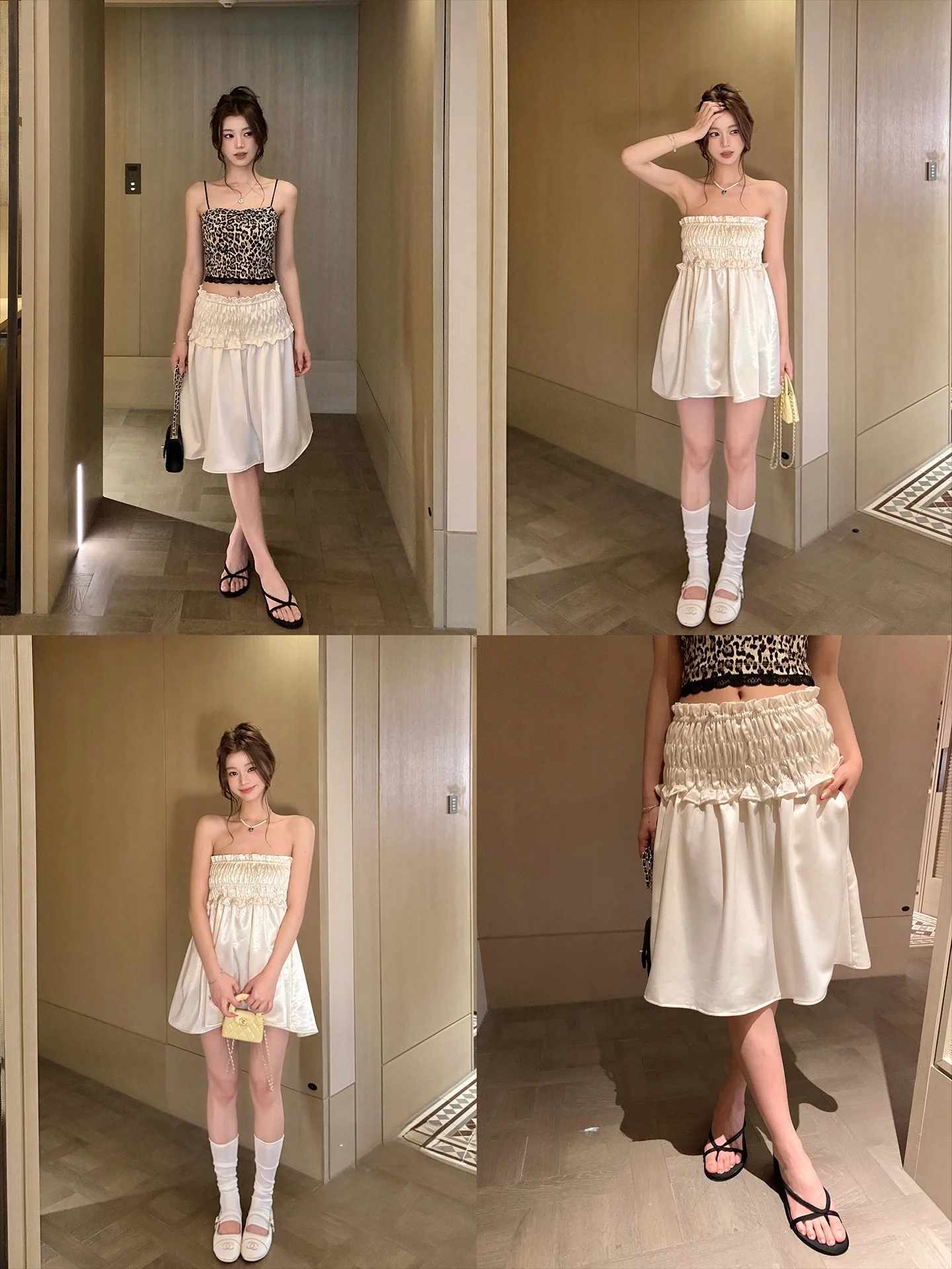 Elegant Two-Way Wear Pleated Lace Halter Skirt Korean Style Vest Top Polyester Fabric Loose Fit Spring Summer Skirt
Elegant Two-Way Wear Pleated Lace Halter Skirt Korean Style Vest Top Polyester Fabric Loose Fit Spring Summer Skirt
