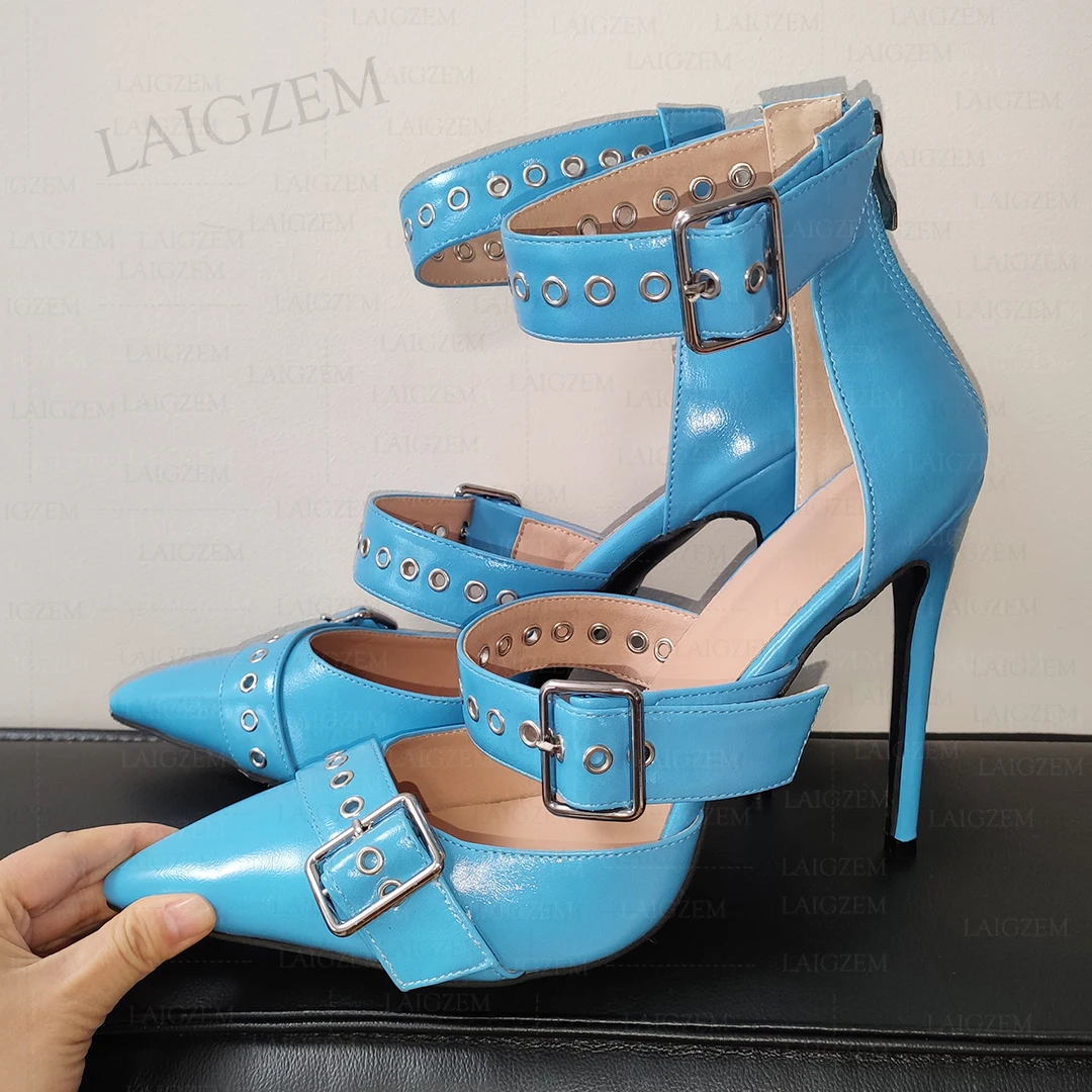 BERZIMER Women Pumps Pointed Toe Buckle Straps Back Zip Thin High Heels Party Club Sandals Shoes Woman Big Size 38 41 43 45 47
BERZIMER Women Pumps Pointed Toe Buckle Straps Back Zip Thin High Heels Party Club Sandals Shoes Woman Big Size 38 41 43 45 47