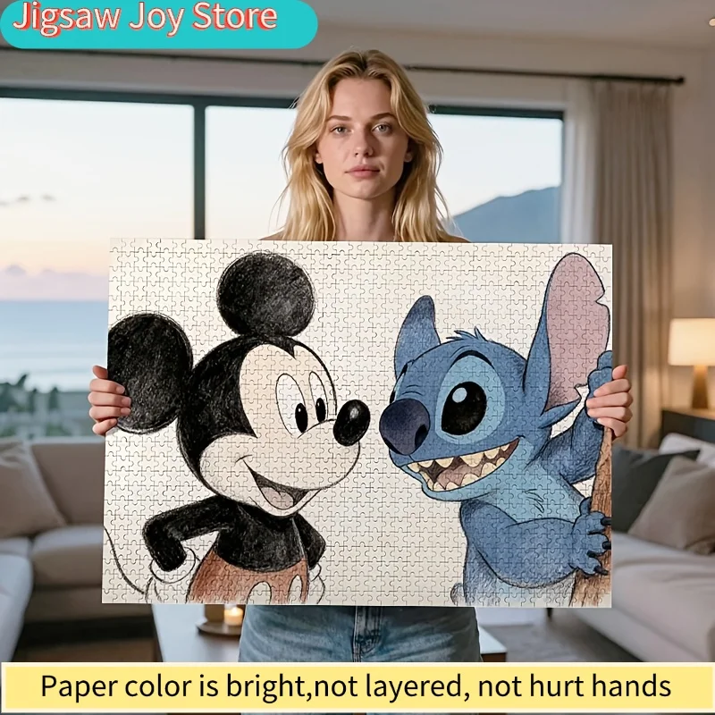 Пазл-скетч 1000 деталей Disney: Микки и Стич | Классический мультяшный декор для релаксации для взрослых, безрамное настенное украшение для дома
Пазл-скетч 1000 деталей Disney: Микки и Стич | Классический мультяшный декор для релаксации для взрослых, безрамное настенное украшение для дома