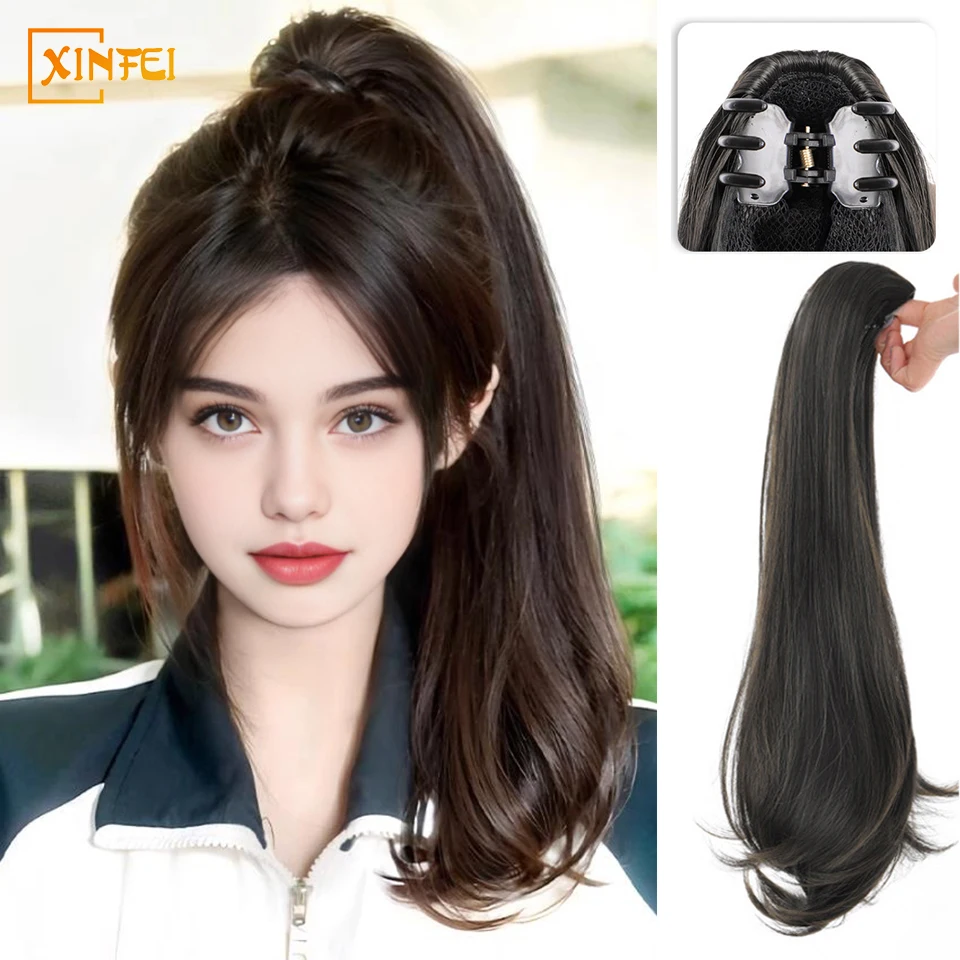 Grasping Clip Style Synthetic Ponytail Wig For Women Micro-curls Increase Hair Fashion Versatile Nature Fluffy Fake Ponytail
Grasping Clip Style Synthetic Ponytail Wig For Women Micro-curls Increase Hair Fashion Versatile Nature Fluffy Fake Ponytail