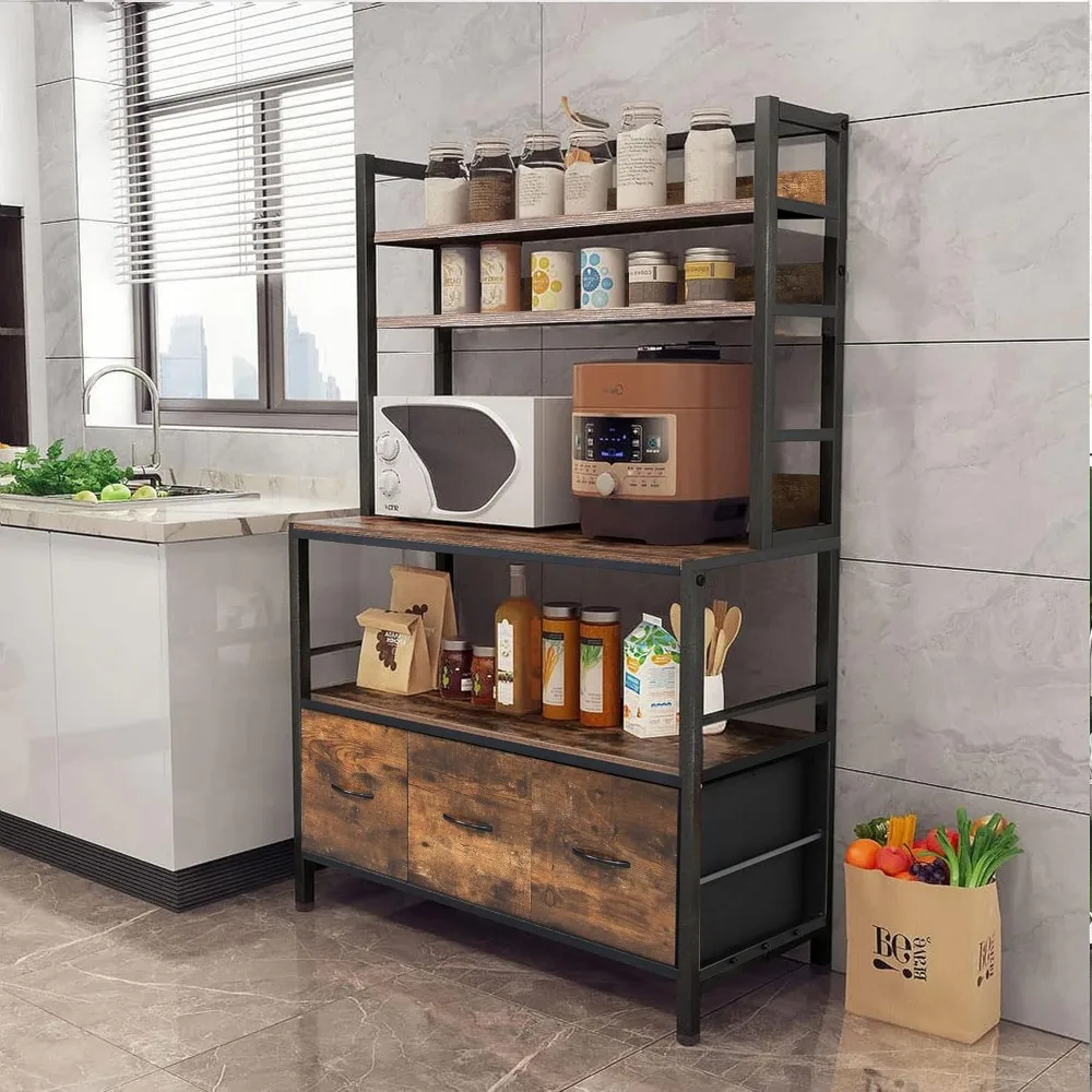 Стойка для пекарей с корзиной для выдвижения, 5-уровневая отдельно стоящая кухонная полка для хранения, подставка для промышленной микроволновой печи, металлический орган
Стойка для пекарей с корзиной для выдвижения, 5-уровневая отдельно стоящая кухонная полка для хранения, подставка для промышленной микроволновой печи, металлический орган