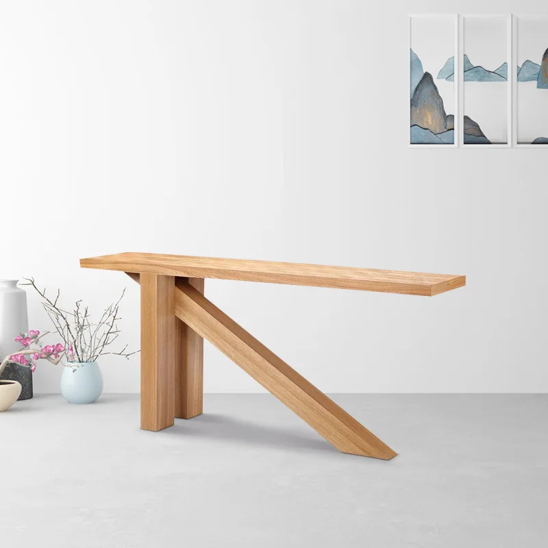 Minimalist solid wood entrance table Modern furniture designer Small apartment villa entrance table
Minimalist solid wood entrance table Modern furniture designer Small apartment villa entrance table