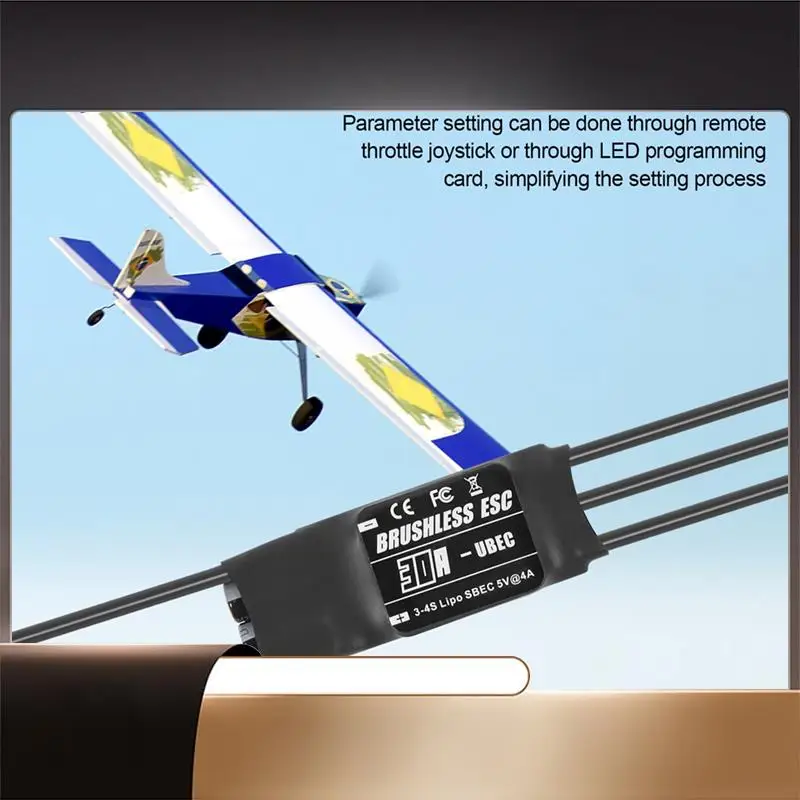 30A 2-3S Lipo Brushless ESC Support BEC Output With Programming Card For RC Car Boat Aircraft DIY Parts-N35R
30A 2-3S Lipo Brushless ESC Support BEC Output With Programming Card For RC Car Boat Aircraft DIY Parts-N35R
