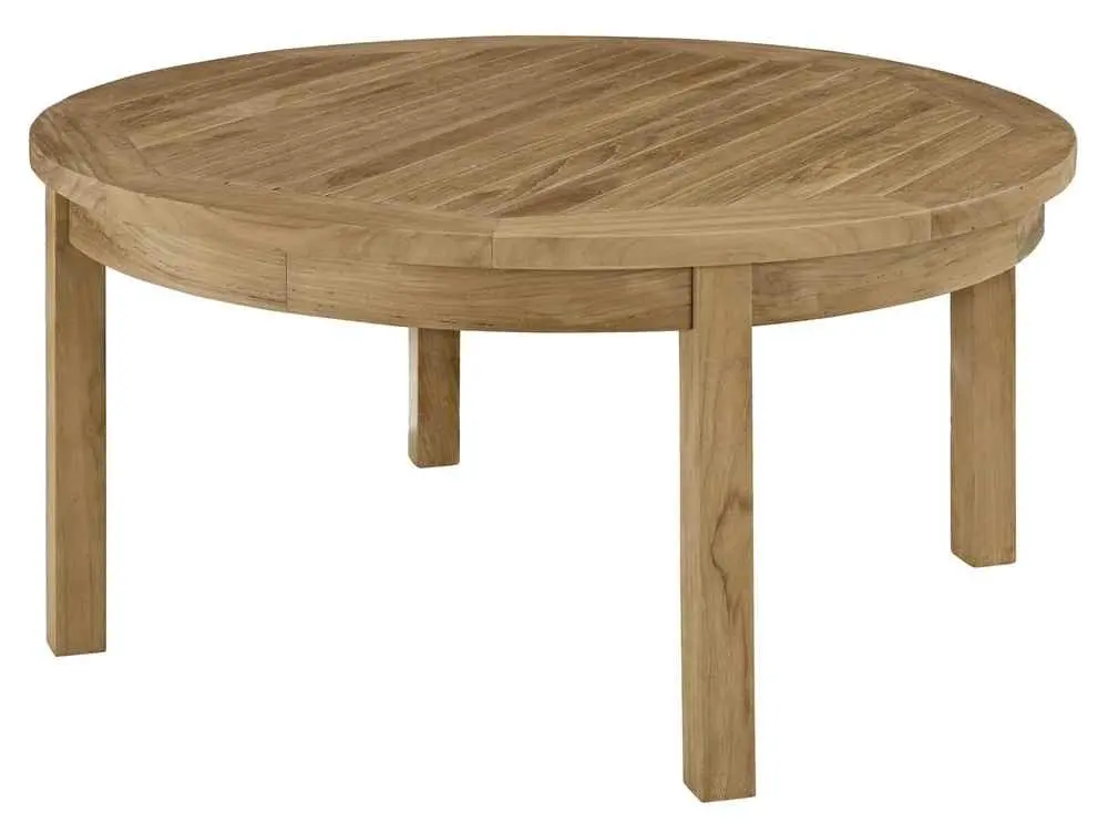 A Teak Wood Outdoor Patio Round Coffee Table In Natural
A Teak Wood Outdoor Patio Round Coffee Table In Natural