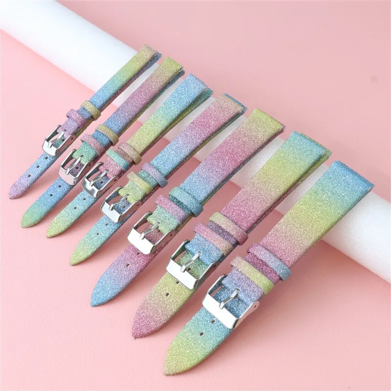 rainbow leather pin buckle women's watch accessories do not drop powder, durable and high-quality first-layer cowhide strap
rainbow leather pin buckle women's watch accessories do not drop powder, durable and high-quality first-layer cowhide strap