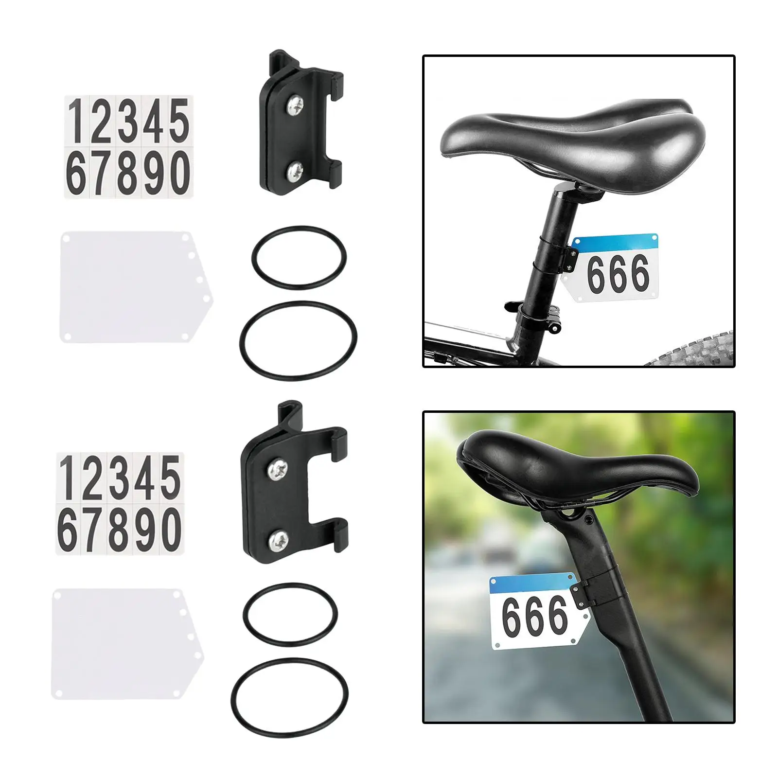 Road Bike Race Plate Holder Durable PP Cycling Number Mount with Bands Rear Seatpost Bracket for Bike Accessories
Road Bike Race Plate Holder Durable PP Cycling Number Mount with Bands Rear Seatpost Bracket for Bike Accessories
