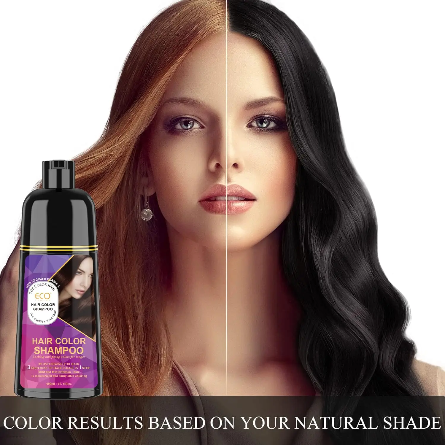 400ML Herbal Hair Color Shampoo Upgraded Formula Moisturizing Nourishing Grey Hair Care Shampoo For Men Women Adults
400ML Herbal Hair Color Shampoo Upgraded Formula Moisturizing Nourishing Grey Hair Care Shampoo For Men Women Adults