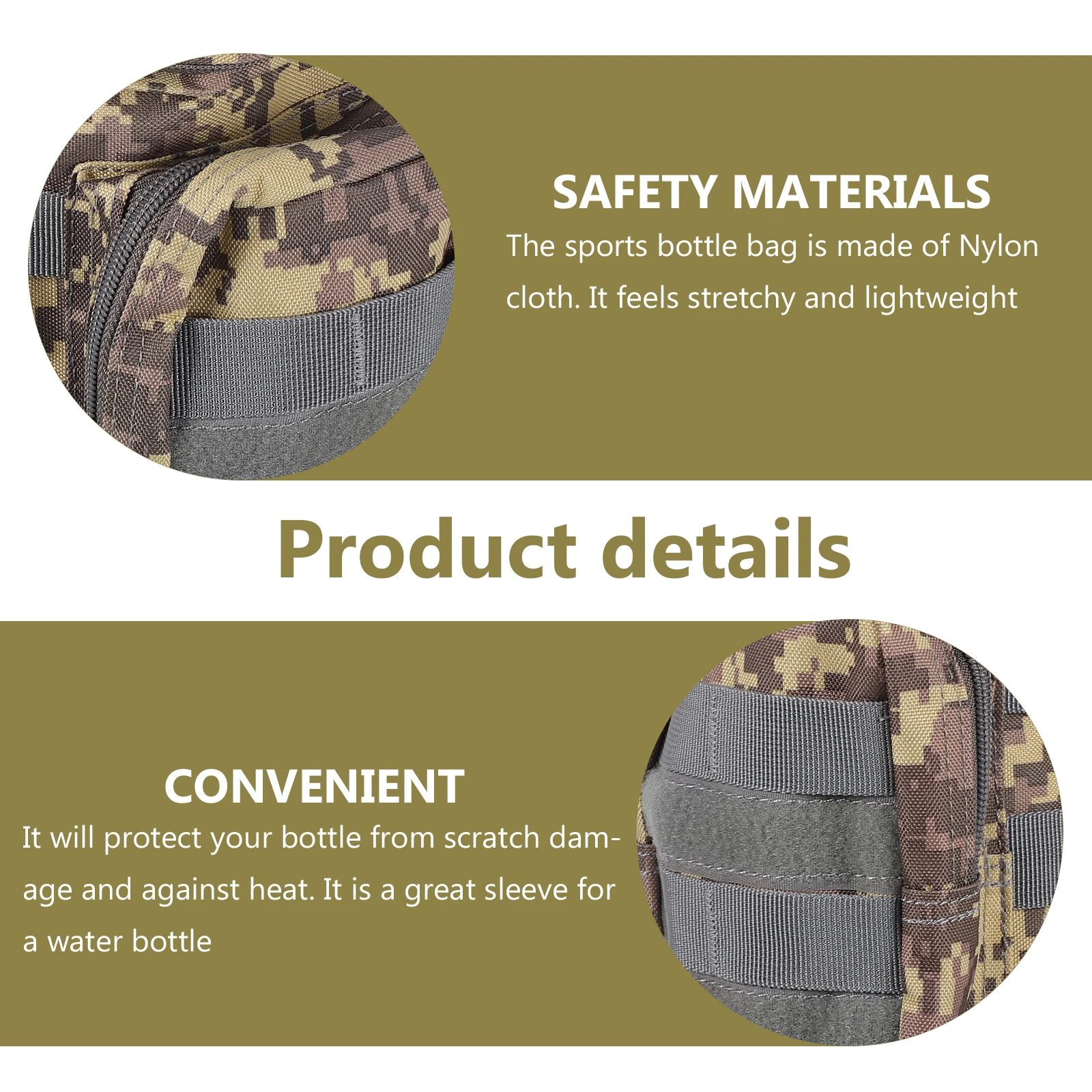 1pc Water Bottle Bag Insulated Nylon Carrier Pouch Outdoor Hiking Camping Trekking Storage Holder Lightweight Portable Heat 
1pc Water Bottle Bag Insulated Nylon Carrier Pouch Outdoor Hiking Camping Trekking Storage Holder Lightweight Portable Heat