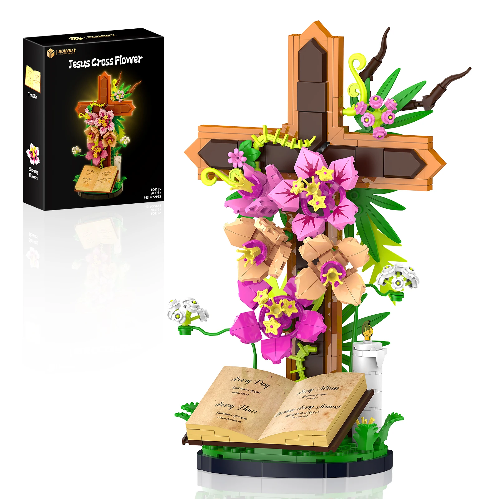 Jesus Cross Flower Building Set, Tulip Decorative Bricks,Religious Cross Collectibles Jesus Catholic Toys, Gifts for Women
Jesus Cross Flower Building Set, Tulip Decorative Bricks,Religious Cross Collectibles Jesus Catholic Toys, Gifts for Women