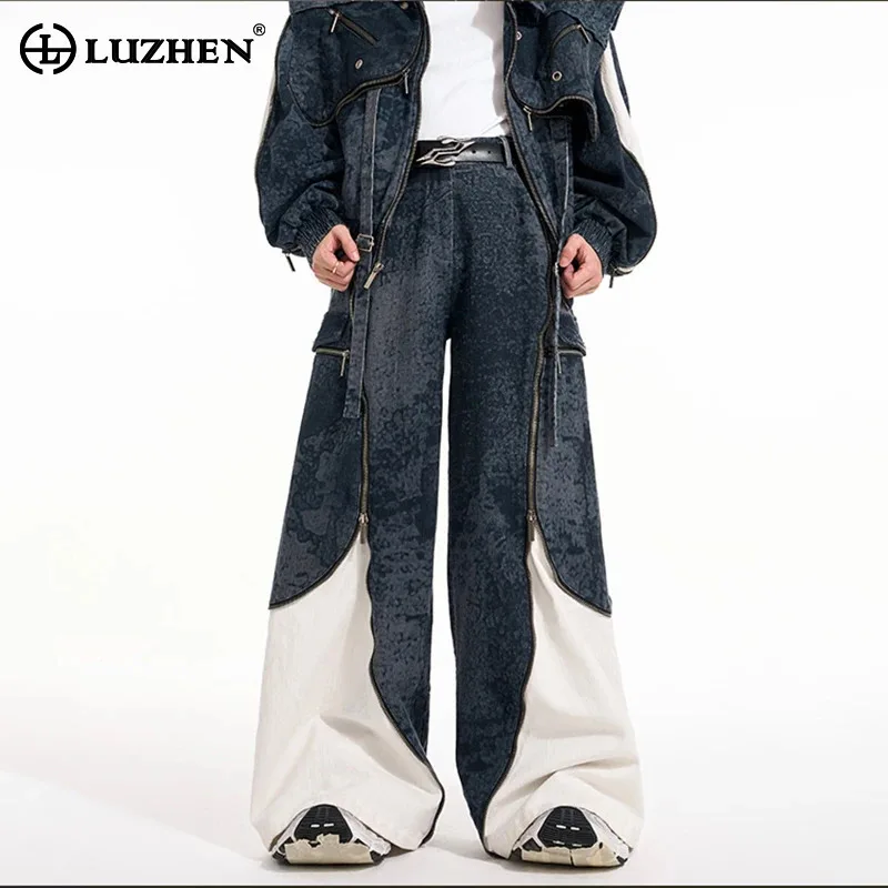 LUZHEN Loose Splicing 2025 Contrast New Design Original Wide Color Leg Jeans Men Fashion Street Shoulder Pad Denim Jacket JY1829
LUZHEN Loose Splicing 2025 Contrast New Design Original Wide Color Leg Jeans Men Fashion Street Shoulder Pad Denim Jacket JY1829