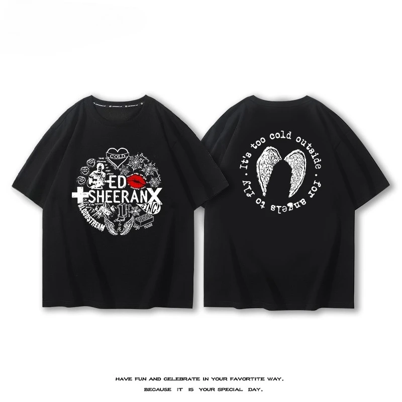 Singer-songwriter Ed Sheeran Short-sleeved Men's and Women's Summer Album Peripheral Printing Cotton Loose T-shirt Tide
Singer-songwriter Ed Sheeran Short-sleeved Men's and Women's Summer Album Peripheral Printing Cotton Loose T-shirt Tide