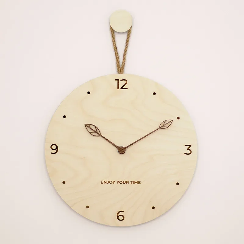 Nordic Minimalist Wooden Hemp Rope Wall Clock Creative Wall Hanging Watch Mute Quartz Clock Home Living Room Office Decoration
Nordic Minimalist Wooden Hemp Rope Wall Clock Creative Wall Hanging Watch Mute Quartz Clock Home Living Room Office Decoration