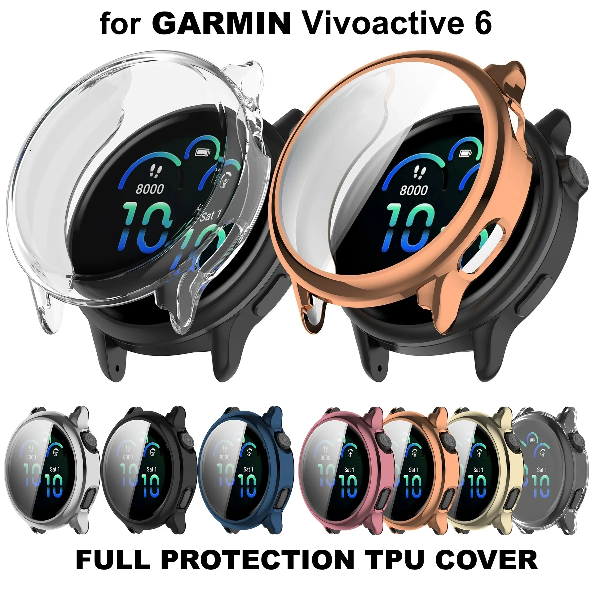 30 шт. защитный чехол для умных часов Garmin Vivoactive 6, полноэкранное покрытие, противоударный мягкий чехол из ТПУ
30 шт. защитный чехол для умных часов Garmin Vivoactive 6, полноэкранное покрытие, противоударный мягкий чехол из ТПУ
