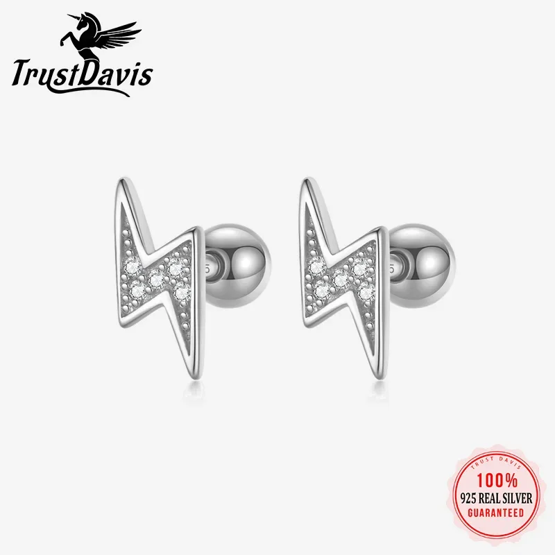 Серебряные серьги-гвоздики TrustDavis из настоящего серебра 925 пробы с блестящим сверкающим кубическим цирконием, женские свадебные ювелирные украшения, DA2516
Серебряные серьги-гвоздики TrustDavis из настоящего серебра 925 пробы с блестящим сверкающим кубическим цирконием, женские свадебные ювелирные украшения, DA2516