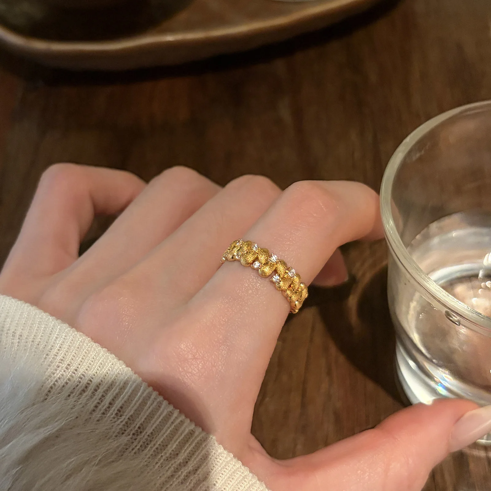 Medieval gold wheat ear zircon ring female versatile light luxury opening adjustable index finger ring female
Medieval gold wheat ear zircon ring female versatile light luxury opening adjustable index finger ring female