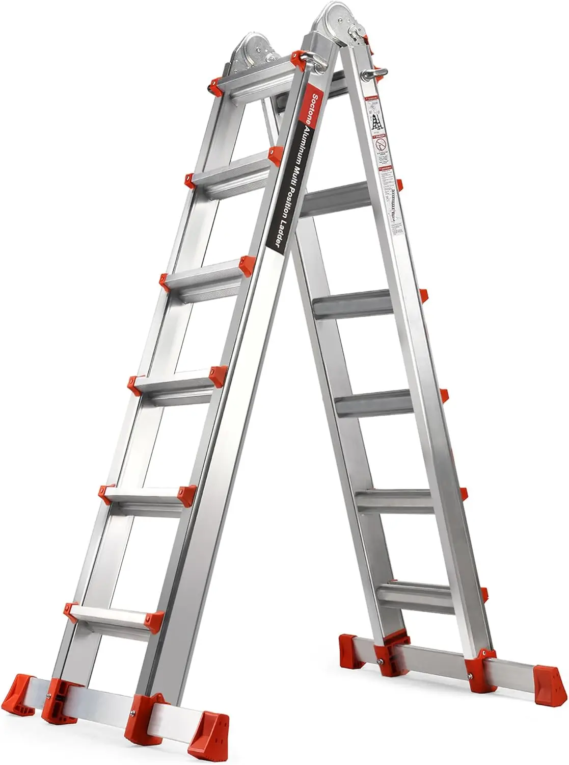 Ladder, A Frame Extension Ladder, Multi Position with Stabilizer Bar, 330 lbs Weight Rating Telescoping Ladder for Household or
Ladder, A Frame Extension Ladder, Multi Position with Stabilizer Bar, 330 lbs Weight Rating Telescoping Ladder for Household or